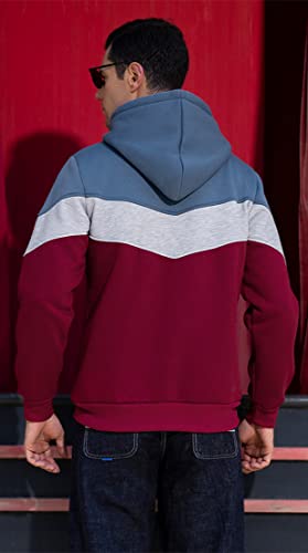 PADOLA Felpa Uomo Felpe con Cappuccio Manica Lunga...