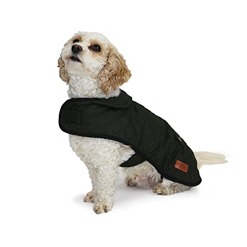Ancol Heritage Quilted Dog Coat X Large, dark green, 60cm