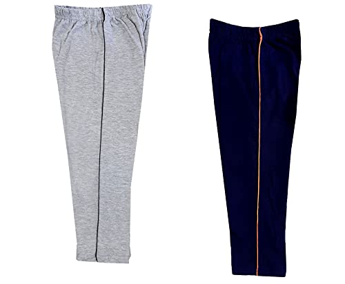 Image of indi weaves Girls Cotton Solid Capri 3 /4th Leggings (Pack of 2)