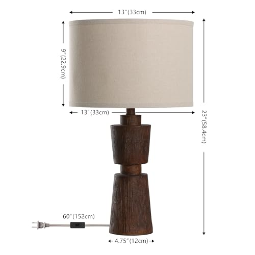Lámpara de mesa SAFAVIEH Nici 23 pulgadas marrón miniatura 3