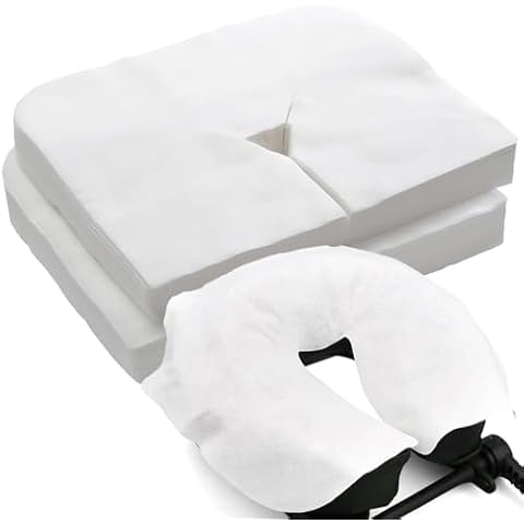 KIBERTIC 50 Pcs Disposable Face Cradle Covers for Massage Table - Size XXL - Massage Therapy Supplies, Soft and Durable, Covers for Massage Table, Spa, Hygienic and Comfortable for Clients Cover