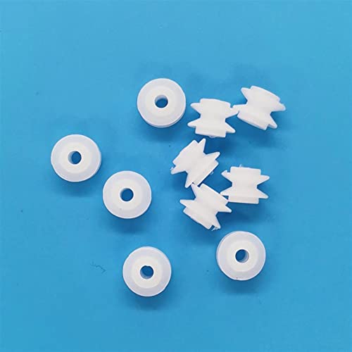 ZIZWAY Lxuan-Puleggia 72A Diametro della puleggia di plastica 7 mm Stretto for Foro 2mm Motore Motor Modello Accessori Giocattolo, 10pcs / Lot, Alta precisione