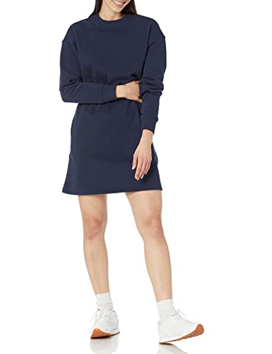 Image of Amazon Essentials Women's Long Sleeve Knit Henley Sweatshirt Dress (Available in Plus Size)