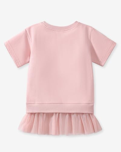 Youlebao Little Girls Short Sleeve Dresses Cotton Casual Clothing2