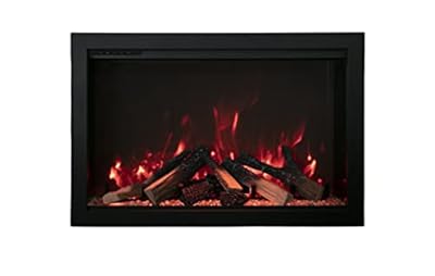 Amantii TRD-38-BESPOKE Traditional Bespoke - 38" Indoor/Outdoor Electric Insert Featuring Thermostatic Remote, WiFi Capable with Split Log Media