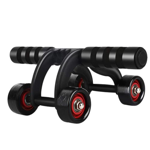 Obelunrp AB Roller, Rebound 4-ROULEUR AB Roller Roule d'exercice avec poignée en Mousse, entraînement d'entraînement au cœur AB Roue pour la Gym ou...