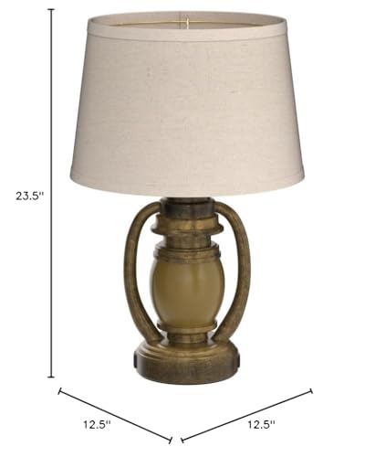 Hamucd HU-XI-201 Set Of 2 Rustic Living Room With 2 Usb Port And Outlet,Farmhouse Table Bedside Lamps thumb #6