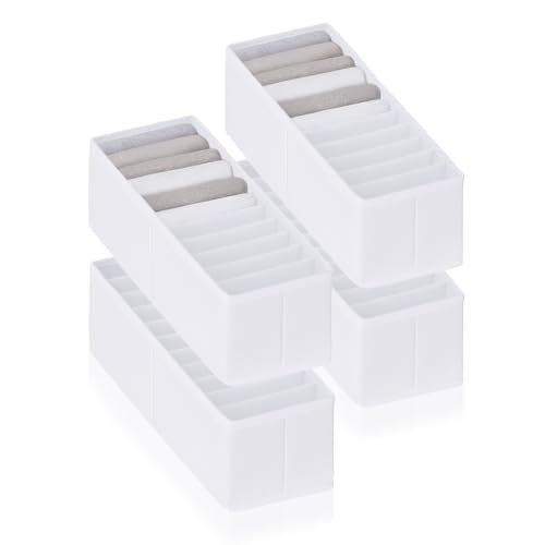 ROW&LINE® – Ensemble de rangement – ​​11 compartiments extra hauts pour sous-vêtements et vêtements – Système d’organisation pour table à...