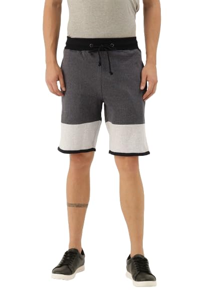 Men's Athletic Shorts, Colour Block Design, Drawstring Waist, Cotton Blend-picture-19