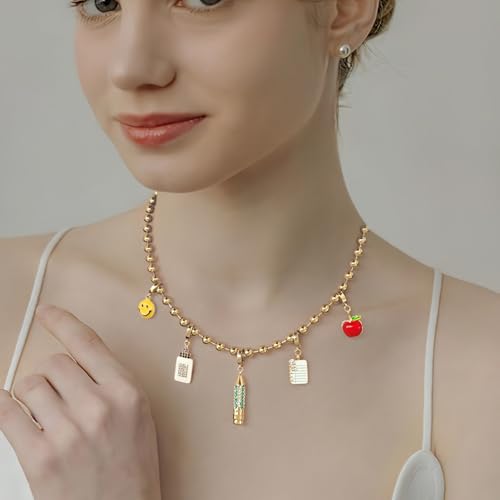 Gold Charm Necklace for Women Pendant Necklace Beach Accessories Western Jewelry Interchangeable Pendant Design Necklace Personalized Gift for Her4