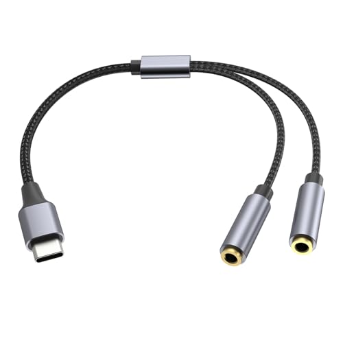 Cable divisor de audio TypeC a 3.5mm para auriculares miniatura 1