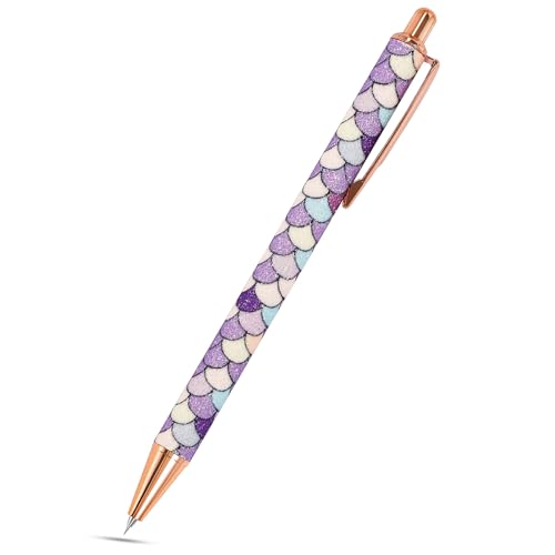 VINYL FROG Purple Glitter Weeding Pen, Fine Point Pin Pen Weeding Tool for Craft Adhesive Vinyl/HTV Vinyl, Mermaid Rainbow Retractable Air Release Pen for Easy Craft Paper Projects