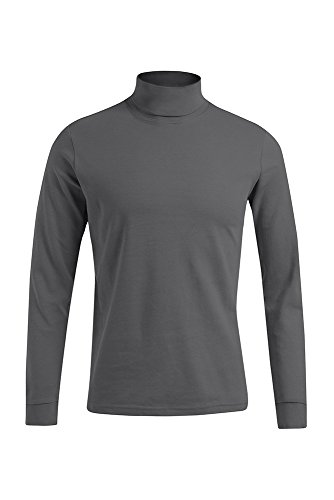 Preisvergleich Produktbild Promodoro Rollkragen Langarmshirt Plus Size Herren, XXXL, Dunkelgrau