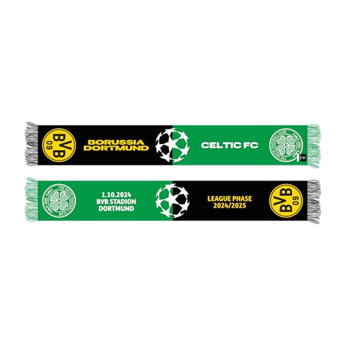 Mezzo design: un lato nel classico giallo e nero del BVB, l'altro in verde e bianco di Celtic