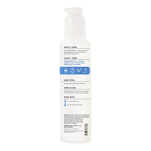 E.l.f. Pure Skin Cleanser, Non-Foaming Creamy & Gentle Daily Face Wash, Removes Dirt, Oil & Impurities Without Irritation, 6 Oz #TOP1