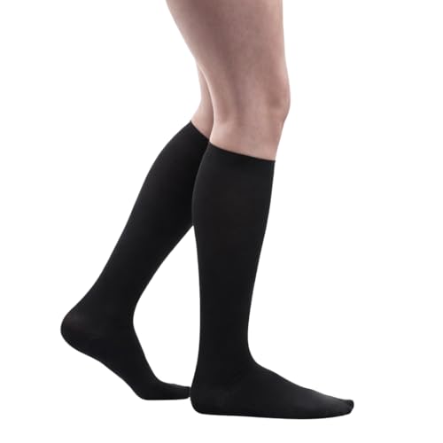 Image of Allegro Women's 8-15 mmHg Premium 249 Ribbed Dress Sock Compression Socks, Comfortable Support Garments for Women