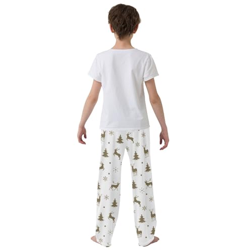 Boys' Pants Reindeer Christmas Deer Long Bottoms Jogger Pants Elastic Waist Trousers with Pockets S-XL3