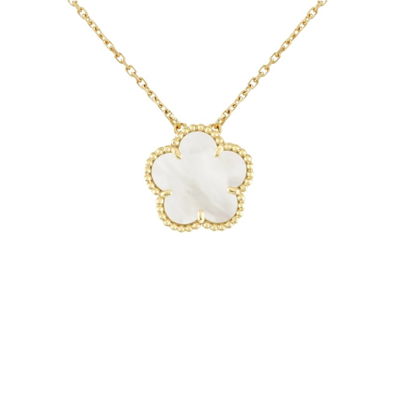 Generic 925 Sterling Silver Clover Necklace, Lucky Clover Necklace, 4 Four Leaf Leaves Clover Pendant Necklaces, Flower Necklace, Lover Birthday Gifts