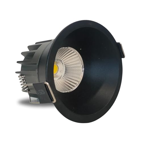 Image of D'Mak 12W Black Body LED Deep COB Light | Recessed LED Ceiling Light for Indoor Lighting (Natural White, Pack of 1)
