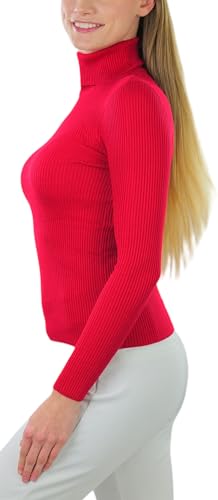 Image of ToBeInStyle Women's Classic Knit Fold Over Turtleneck Pullover