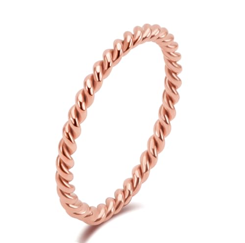 FAICAEIRI Pure Copper Tensor Rings Twisted Stackable Ring Jewelry For Women And Men Solid Copper Ring Size 9