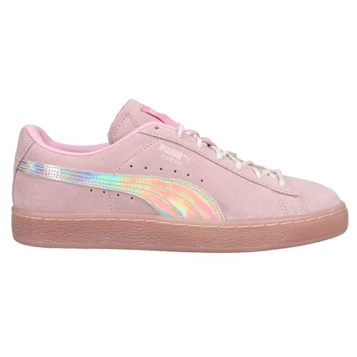 PUMA Kids Girls L.O.L! X Suede Kitty Queen Metallic Lace Up Sneakers Shoes Casual - Pink - Size 7 M