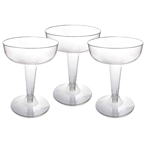 20 Pc Champagne Flutes 4 Oz Party Clear Plastic Glasses Disposable Heavy Duty