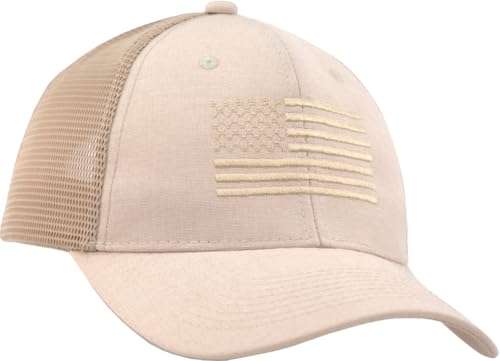 Image of TSSGBL USA Flag Trucker Hat - OSFM & XXL Big Head Fit, Adjustable Mesh Snapback American Patriotic Baseball Cap