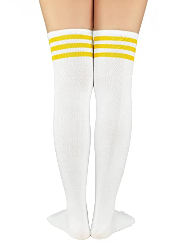 Image of Century Star Thigh High Socks Long Over Knee High Socks for Women Casual Athlete Striped Knee High Stocking