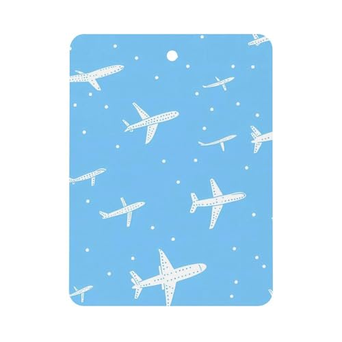 Airplane Print Car Air Freshener Hanging Aromatherapy Tablets for Car Accessories Square