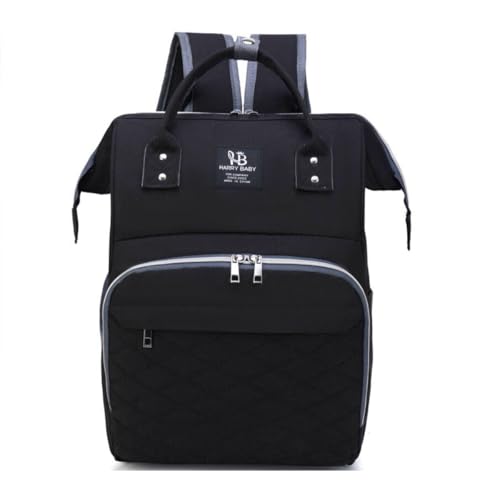 Mochila Bolsa Maternidade Bebê Menino Menina Impermeável Térmica (Preto)