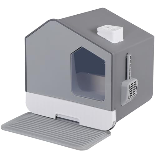 Arenero Grande Cerrado para Gatos con Tapete y Pala miniatura 2