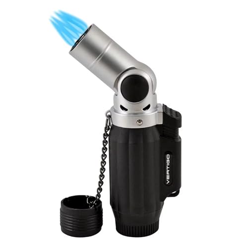 Encendedor Vertigo Intimidator Quad Torch Negro y Cromo miniatura 1