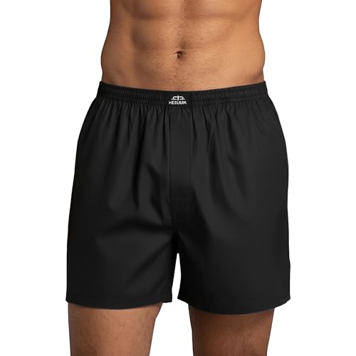 Image of HEELIUM Bamboo Boxers for Men | Odour Free & Breathable Boxer Shorts | 3X Softer Than Cotton | Comfortable & Durable Waistband | Relaxed Fit with Dual Pockets