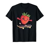 Funny skateboarding strawberry