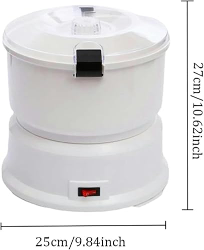 Elektryczna obieraczka do ziemniaków – obieraczka do warzyw z pojemnikiem, obrotowa blokada bezpieczeństwa, bezproblemowe tarcie i krojenie ziemniaków, pojemność 1 kg