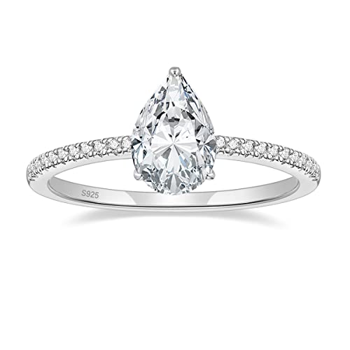EAMTI 925 Sterling Silver Ring Oval Cut Cubic Zirconia Engagement Rings Solitaire Halo Promise Ring For Women Size 3-11