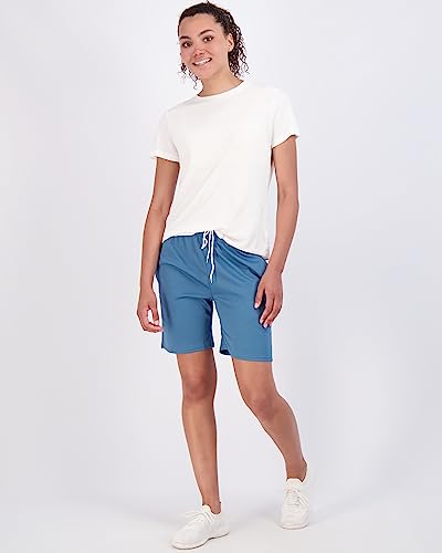 4-Pack: Womens Bermuda Active Athletic Dry Fit Womans Shorts For Women Knee Length Casual Sweat Summer Exercise High Waisted Pull On Pockets Running Sport Short Workout Gym Lounge Casual - Set 2, S #TOP4