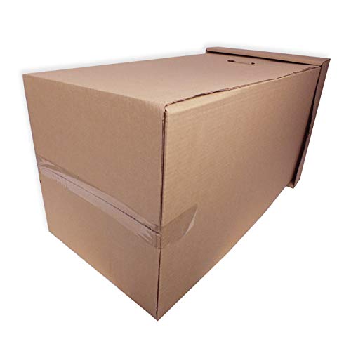 Pack 10 Papeleras de Cartón 400x400x800mm. Fondo con asas + tapa automontable. Canal Simple (10)