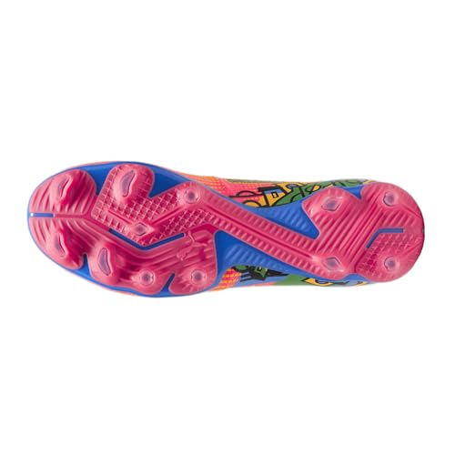 PUMA Future 7 Match Neymar Jr Firm Ground/Artificial Ground - Shoes for Men - Stretch Knit - Lightweight Sunset Glow/Puma Black/Sun Stream/Puma Green/Bluemazing 7 D - Medium 5