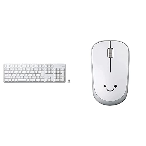 【福袋 セット買い】エレコム キーボード ワイヤレス (レシーバー付属) メンブレン フルキーボード ホワイ...