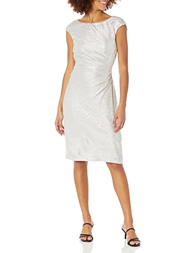 Anne Klein Women's Cap Sleeve Side Ruched Dress