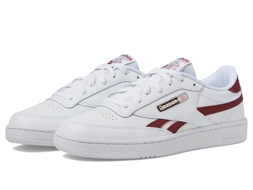 Reebok Unisex Club C Revenge Sneaker, White/Rich Maroon/White, 12 Women/10.5 Men2
