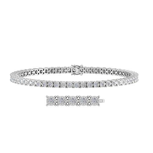 1 Carat Diamond Tennis Bracelet in 10K White Gold (7.25 Inch)