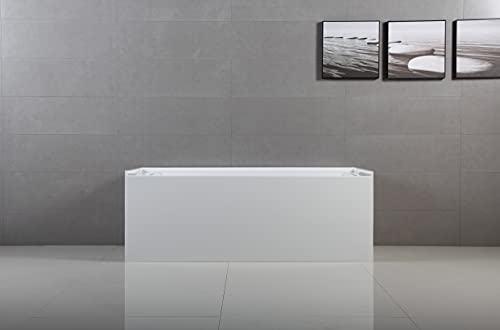 Image of Aqua Eden VTAP603222R 60-Inch Acrylic 3-Wall Alcove Tub with Right Hand Drain Hole, White