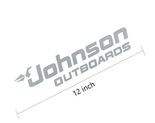Image of 2Pc Johnson Outboards Decals Stickers Fit for Boat Motor (White)