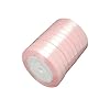 Lichtroze satijnen lint 20M spoel 7mm breed