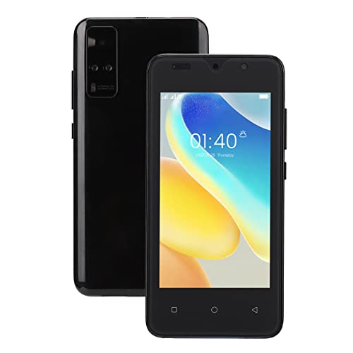 Smartphone - Teléfono Móvil con Pantalla de 4,66 Pulgadas, RAM 2 GB ROM 32 GB Ampliable 128 GB Teléfono Inteligente Ultradelgado con Reconocimiento Facial, Teléfono Móvil con Doble Modo (Negro)