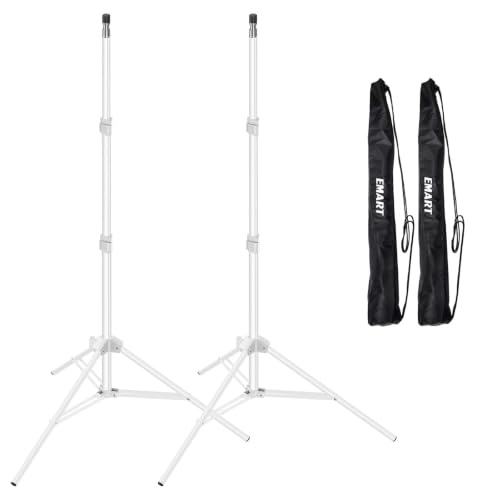 Image of EMART 7Ft Light Stand for Photography, Speedlight, Softbox 2 Pack-White