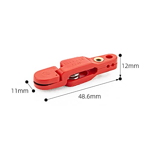 VOANZO 4PCS Heavy Tension Snap Release Clips für Kites Planer Board Downrigger Trolling Fishing (rot)